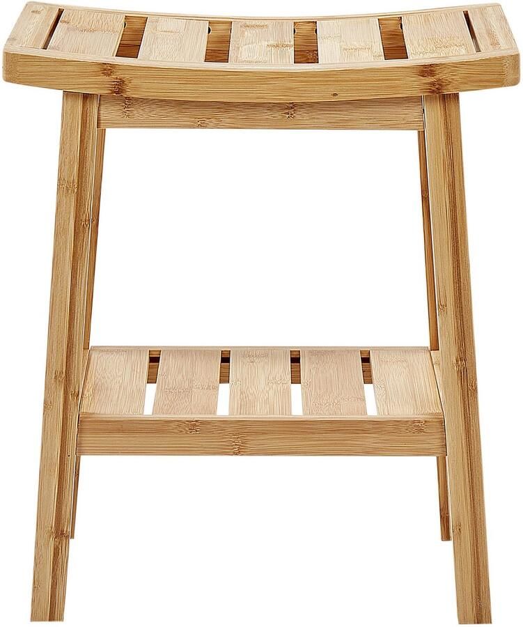 Beliani TREMONT Hocker-Lichte houtkleur-Bamboehout