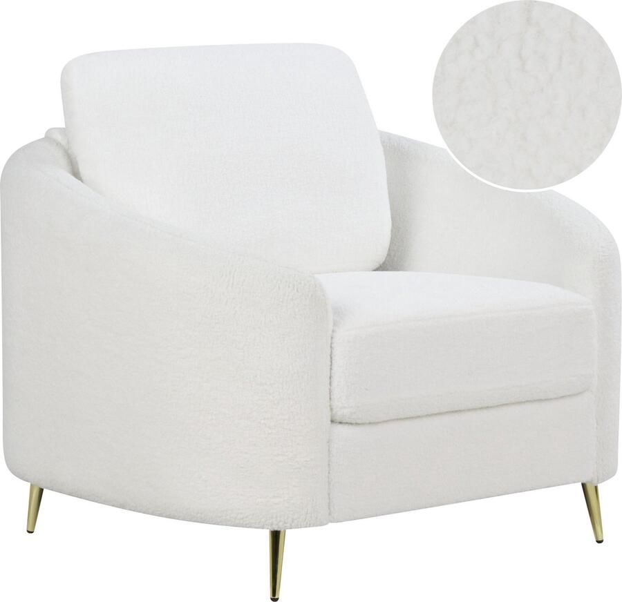 Beliani TROSA Fauteuil-Goud-Bouclé - Foto 2