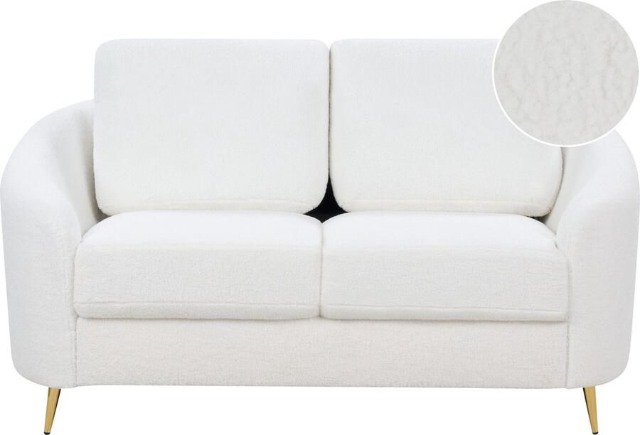 Beliani TROSA Tweezitsbank-Goud-Bouclé - Foto 2