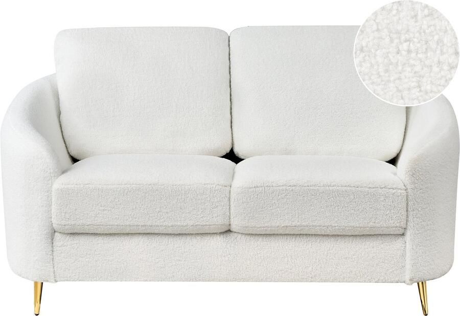 Beliani TROSA Tweezitsbank-Goud-Bouclé