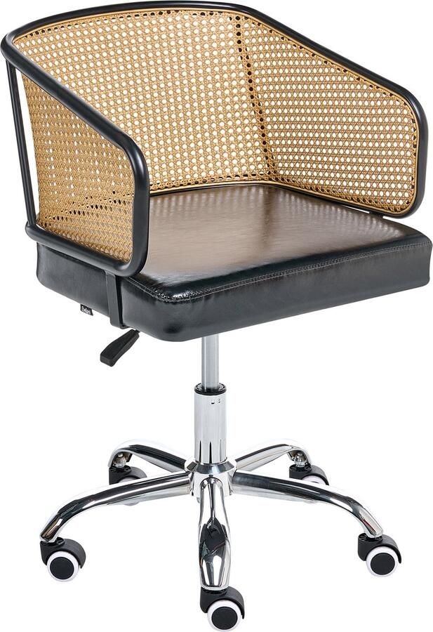 Beliani TUCSON Bureaustoel Zwart Kunstleer