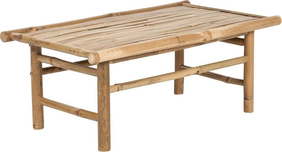 Beliani Salontafel bamboehout lichtbruin 80 x 45 cm TODI