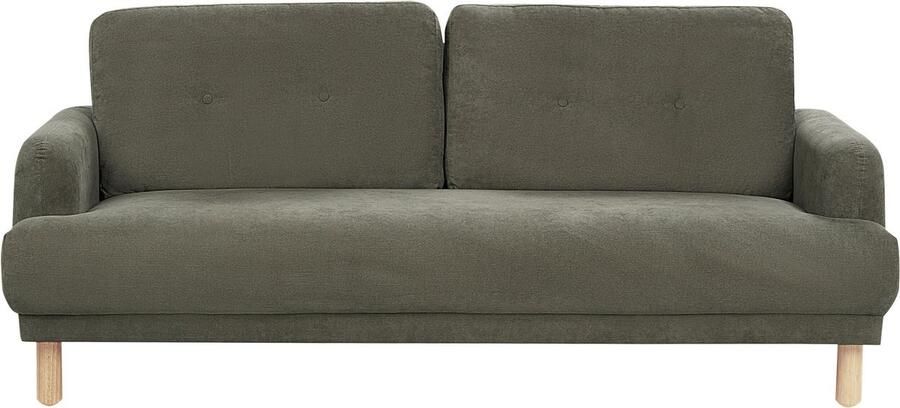 Beliani Bank TUVE Corduroy Donkergroen 3-zitter - Foto 2