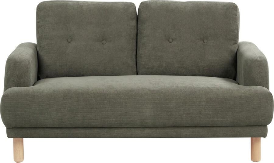 Beliani Bank TUVE Corduroy Donkergroen 2-zitter - Foto 2