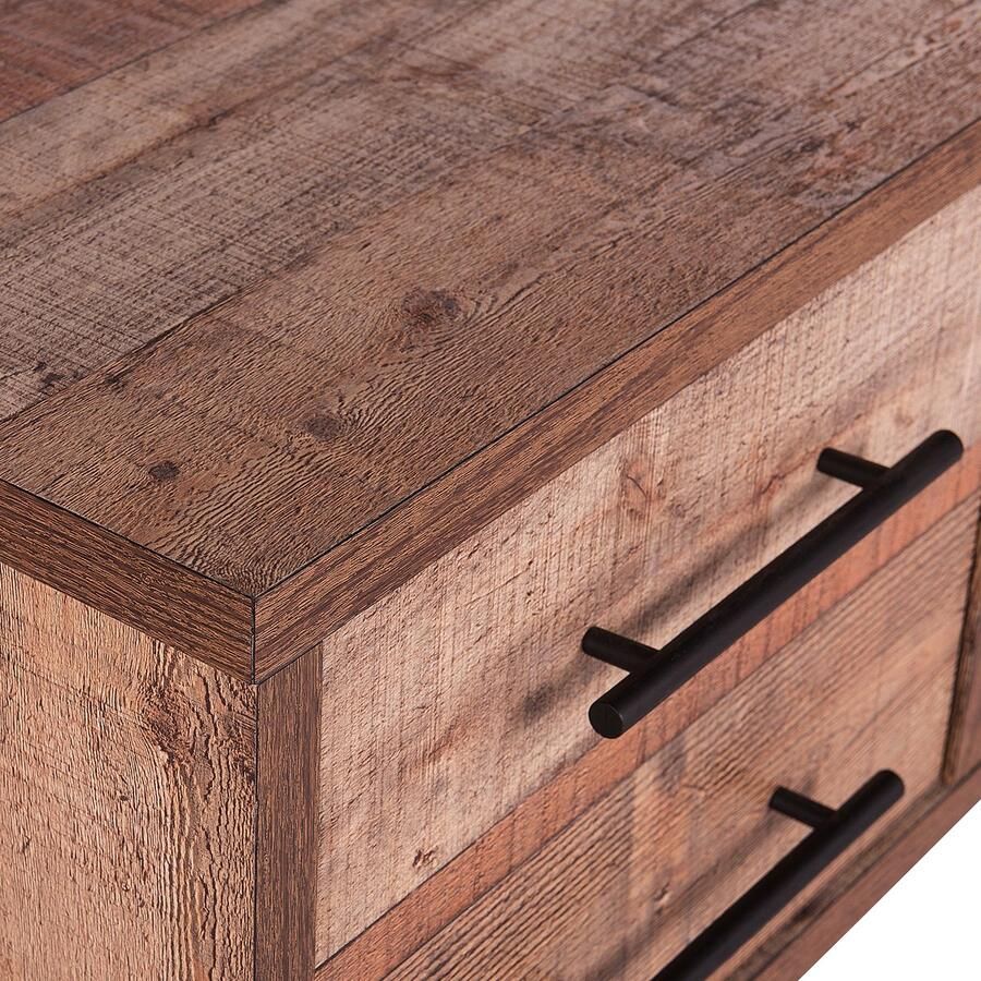 Beliani ATLANTA TV-meubel Lichte houtkleur Vezelplaat