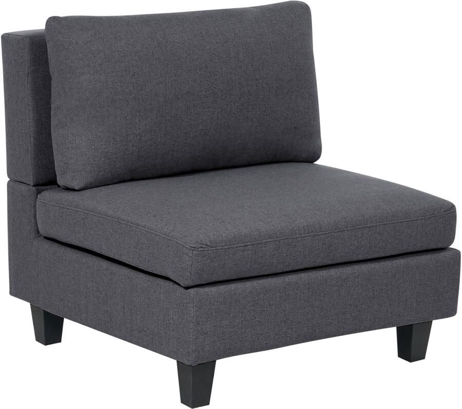 Beliani UNSTAD Fauteuil Donkergrijs Polyester