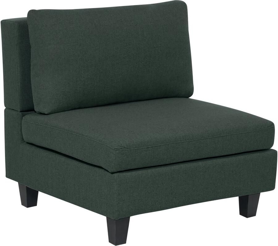 Beliani UNSTAD Fauteuil Donkergroen Polyester