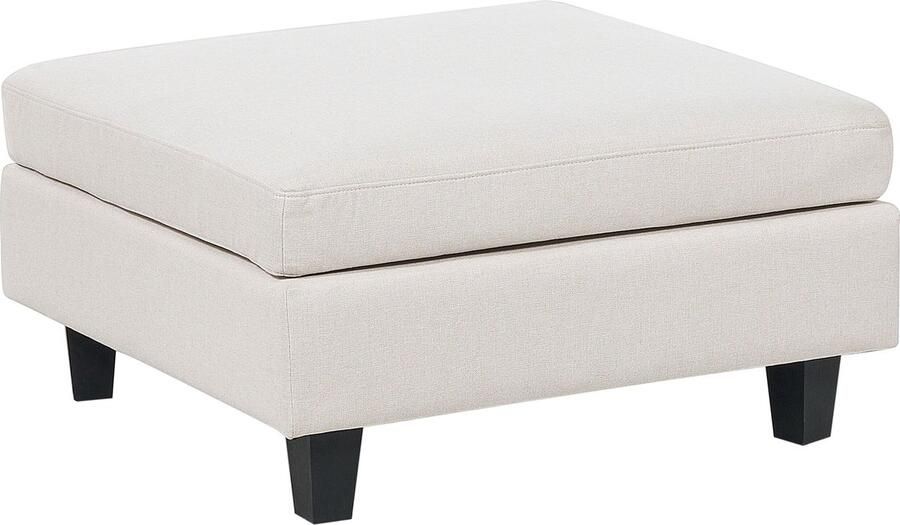 Beliani UNSTAD Hocker Lichtbeige Polyester