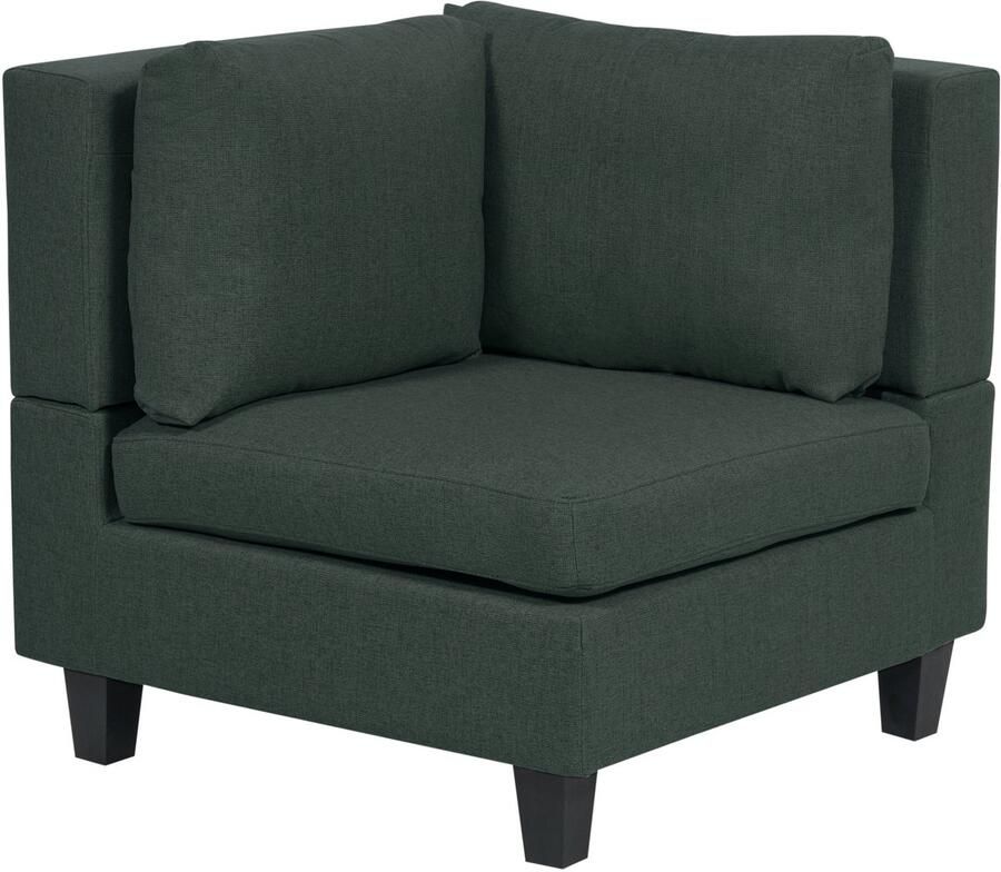 Beliani UNSTAD Hoekstuk Donkergroen Polyester