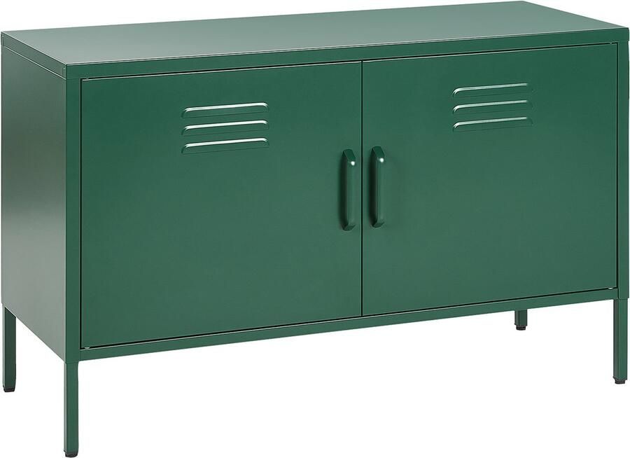 Beliani URIA Kantoorkast Groen Staal