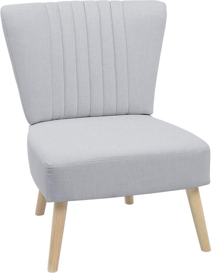 Beliani VAASA Fauteuil-Lichte houtkleur-Polyester