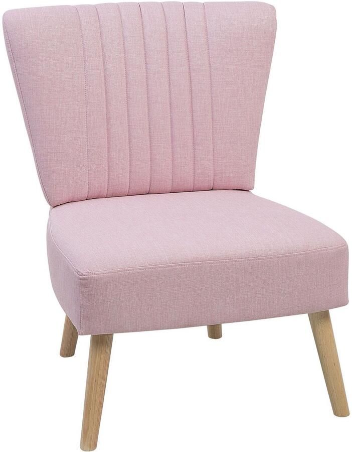 Beliani VAASA Fauteuil-Lichte houtkleur-Polyester