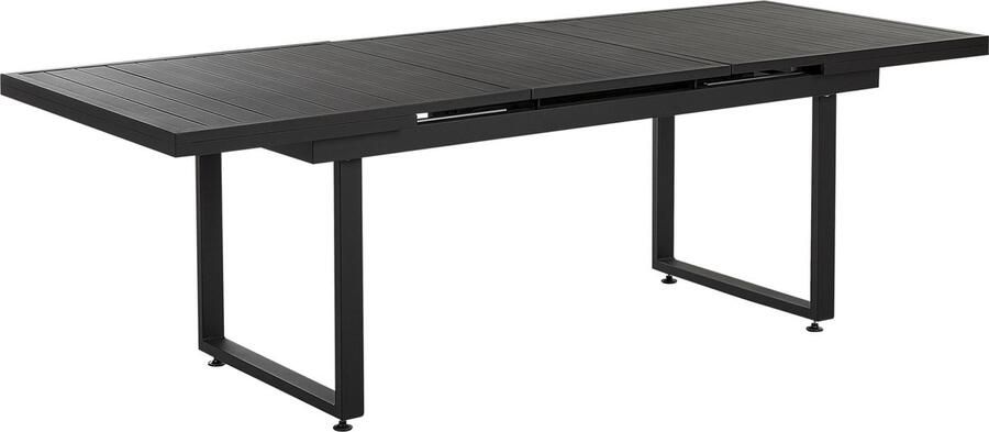 Beliani -VALCANETTO -Tuintafel-Zwart-90 x 180|240 cm-Aluminium
