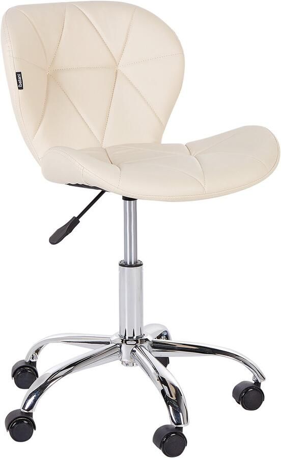 Beliani Bureaustoel Draaibaar VALETTA Kunstleer Beige