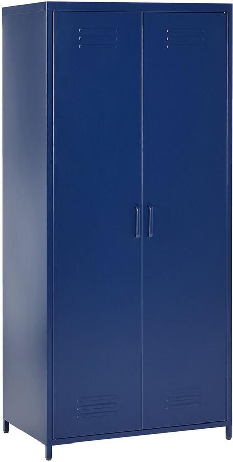 Beliani Kantoorkast VARNA Metaal Marineblauw