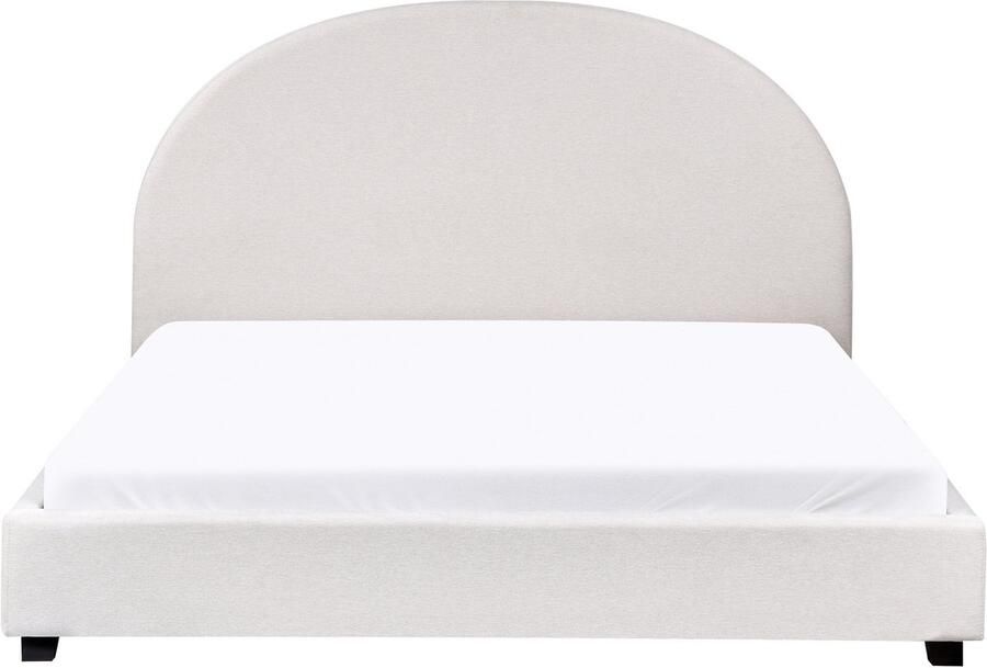 Beliani VAUCLUSE Waterbed Gebroken wit 160 x 200 cm Stof