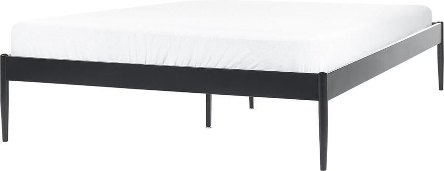 Beliani VAURS Tweepersoonsbed Zwart 140 x 200 cm Staal