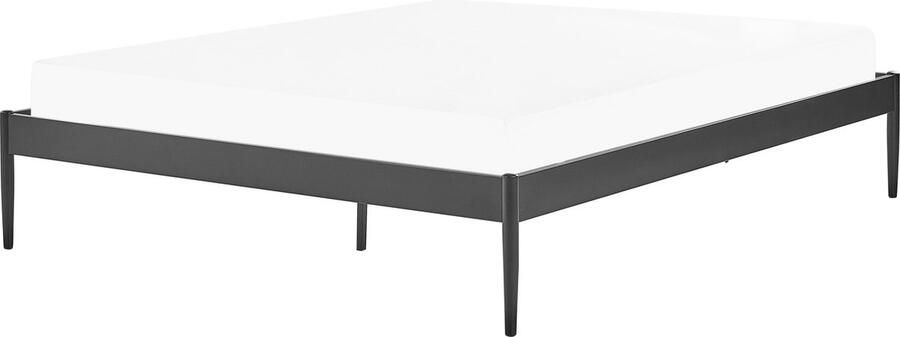 Beliani VAURS Tweepersoonsbed Zwart 160 x 200 cm Staal