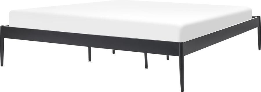 Beliani VAURS Tweepersoonsbed Zwart 180 x 200 cm Staal