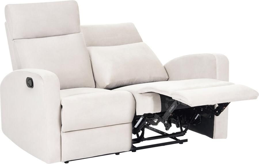 Beliani VERDAL Relaxfauteuil handmatig Taupe Fluweel - Foto 2