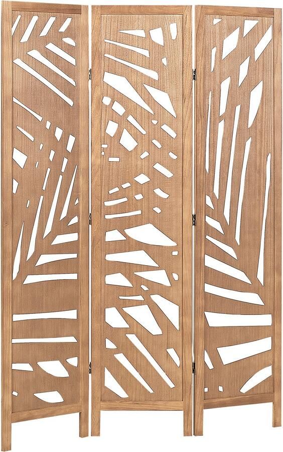 Beliani VERNAGO Kamerscherm Lichtbruin Hout