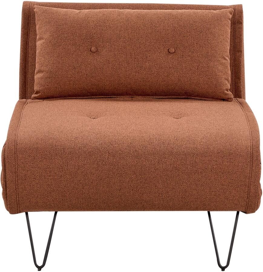 Beliani VESTFOLD Eenpersoonsbank-Oranje-Polyester