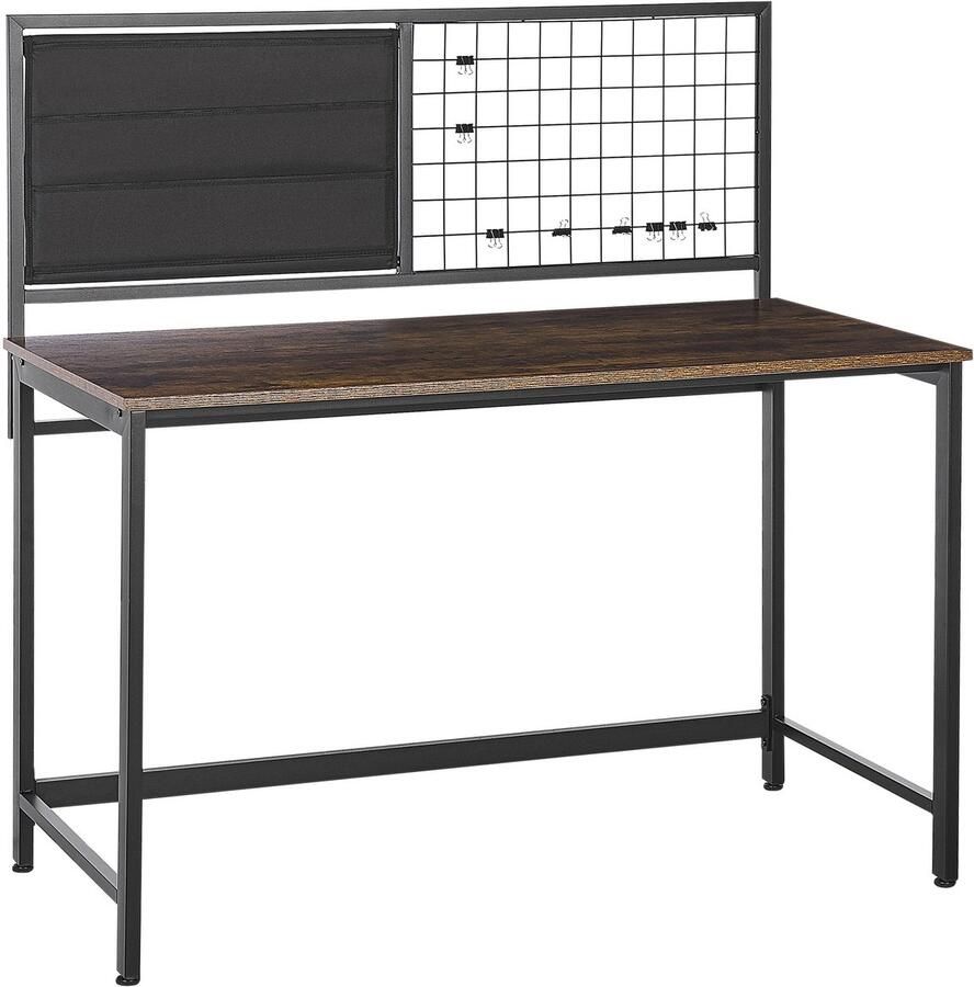 Beliani Bureau met memobord VINCE Zwart 118 cm 60 cm - Foto 3