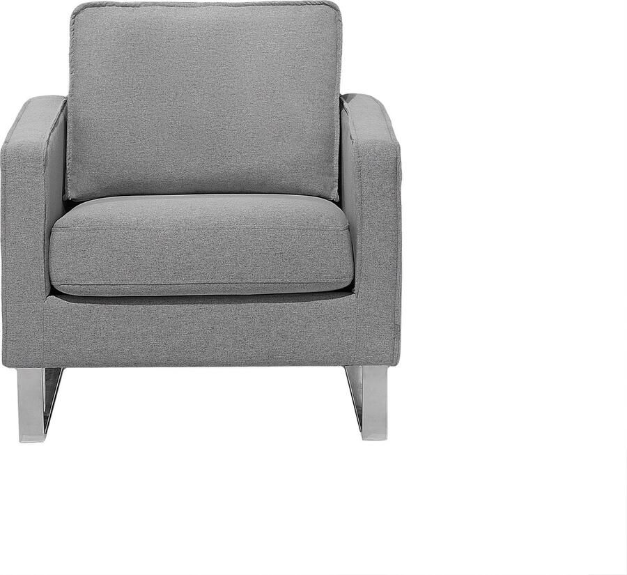 Beliani VIND Fauteuil-Zilver-Polyester