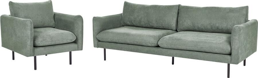 Beliani VINTERBRO Bankenset Groen Polyester