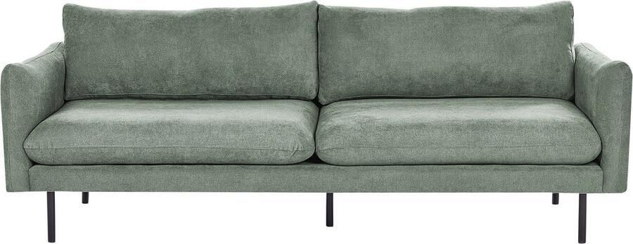 Beliani VINTERBRO Driezitsbank Groen Polyester