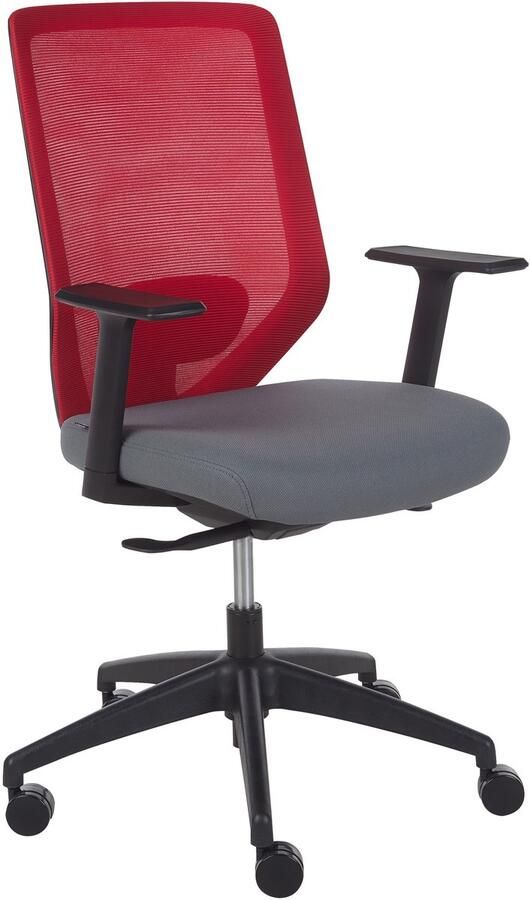Beliani Bureaustoel Draaibaar VIRTUOSO Rood