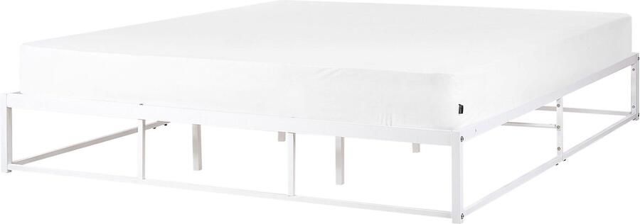 Beliani VIRY Tweepersoonsbed Wit 180 x 200 cm Metaal