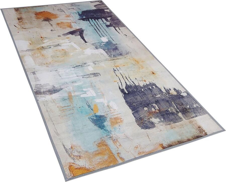 Beliani ADAPAZARI Laagpolig vloerkleed Lichtblauw 80x150 cm Polyester