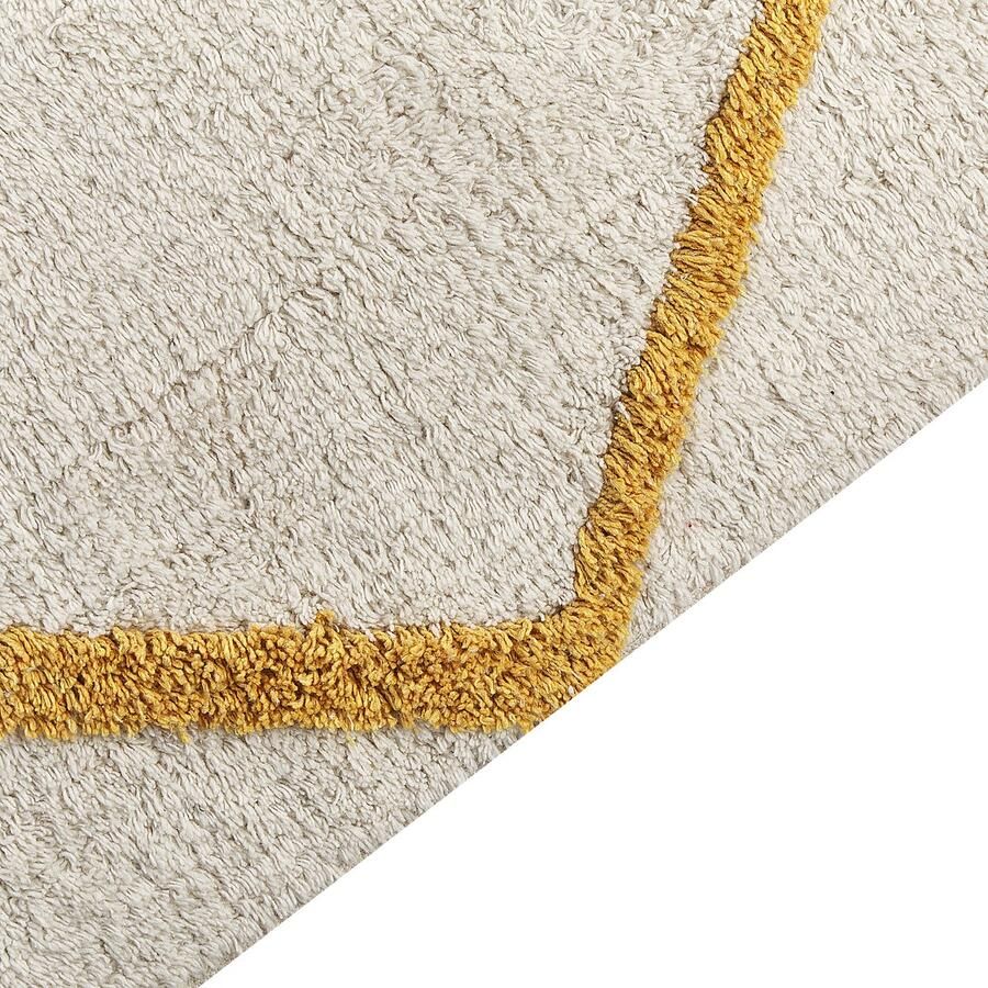 Beliani BEYLER Vloerkleed Gebroken wit 160 x 230 cm Katoen