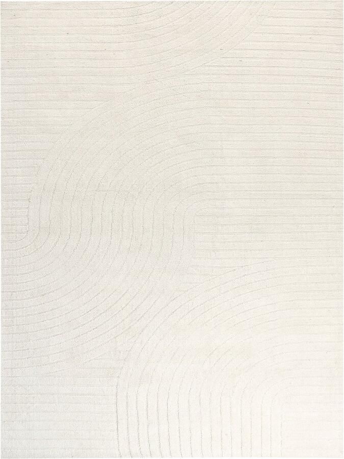 Beliani DAGARI Vloerkleed Beige 300 x 400 cm Wol