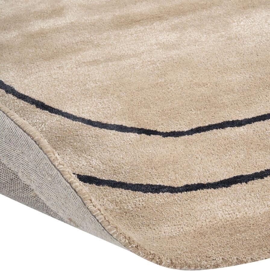 Beliani DIGRI Vloerkleed Beige ⌀ 200 cm Viscose - Foto 2