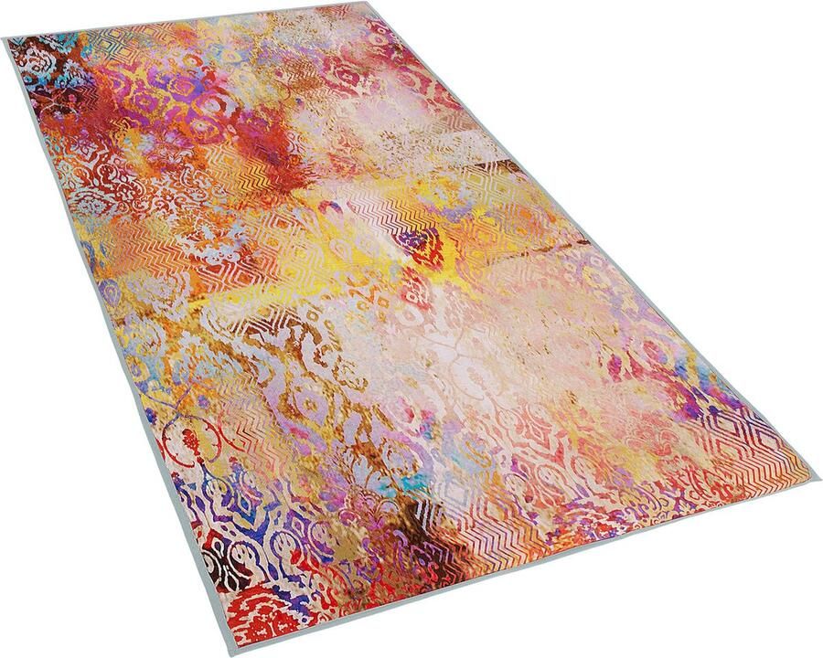 Beliani ISPARTA Laagpolig vloerkleed Multicolor 80 x 150 cm Polyester