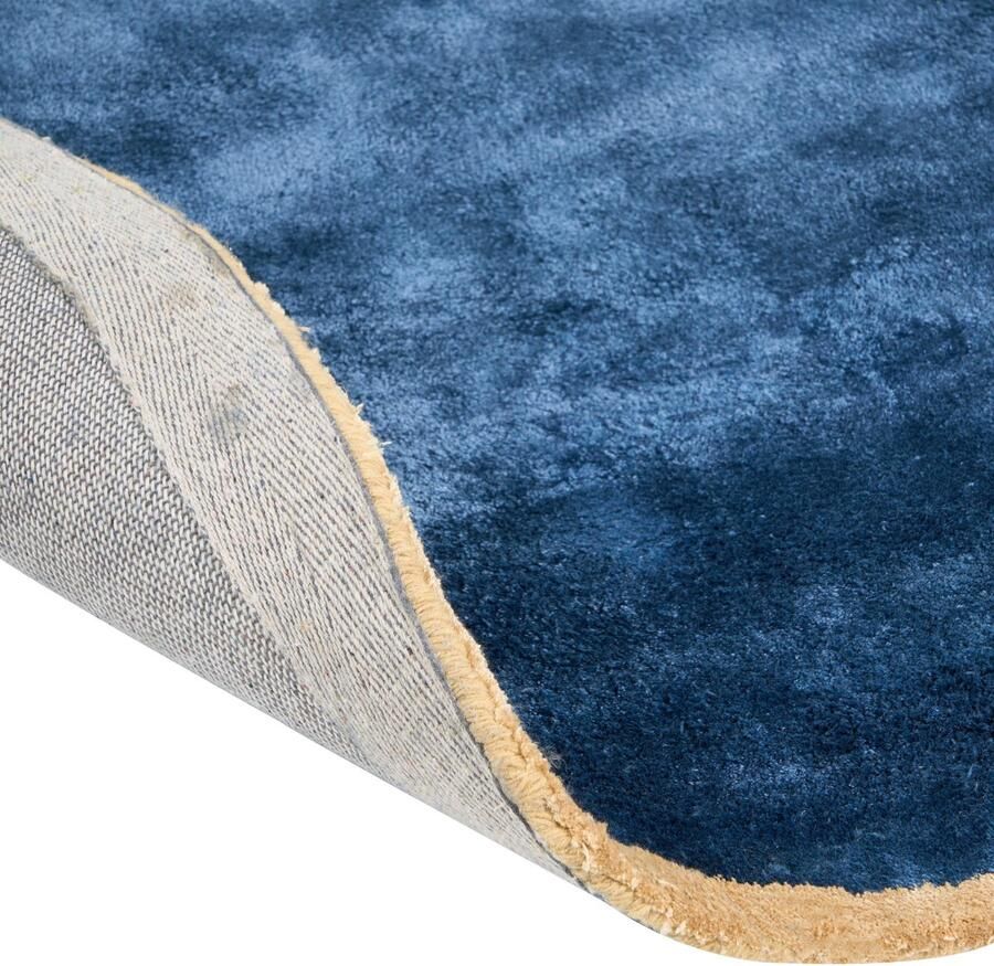 Beliani KANRACH Vloerkleed Marineblauw 200 x 200 cm Viscose