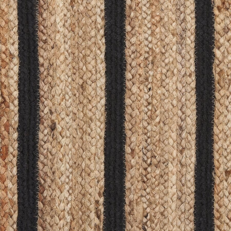 Beliani KARADONA Laagpolig vloerkleed Zwart 140 x 200 cm Jute - Foto 2
