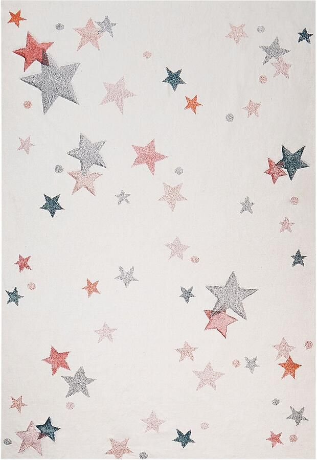 Beliani Vloerkleed katoen wit 140 x 200 cm ALPOUD - Foto 2