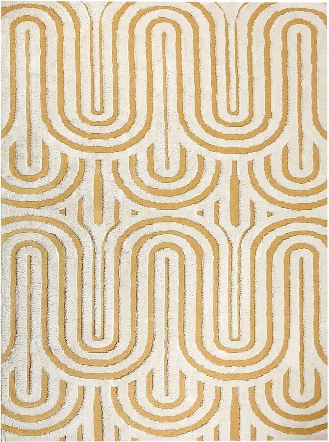 Beliani PERAI Vloerkleed Gebroken wit 300 x 400 cm Katoen