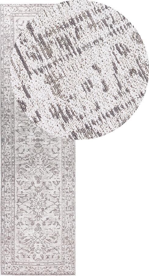 Beliani Vloerkleed katoen beige 80 x 300 cm SELLIK - Foto 2