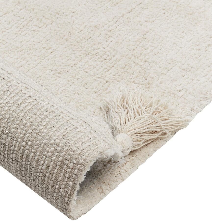 Beliani Vloerkleed teddybeer katoen beige 140 x 200 cm ZORAKAN - Foto 2