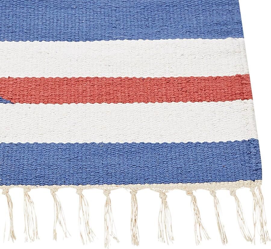 Beliani Vloerkleed VARSER Multicolor 200 x 300 cm Katoen Kelim - Foto 2