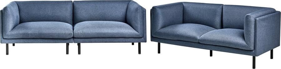 Beliani VORGOD Bankenset 5-zits Donkerblauw Polyester