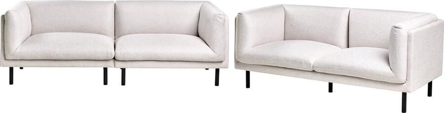 Beliani VORGOD Bankenset 5-zits Lichtbeige Polyester