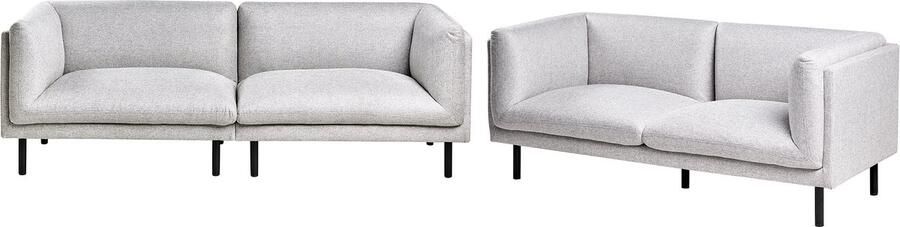 Beliani VORGOD Bankenset 5-zits Lichtgrijs Polyester