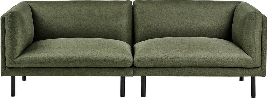 Beliani VORGOD Driezitsbank Donkergroen Polyester