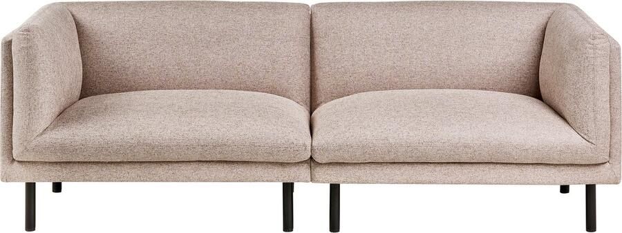 Beliani VORGOD Driezitsbank Lichtbruin Polyester