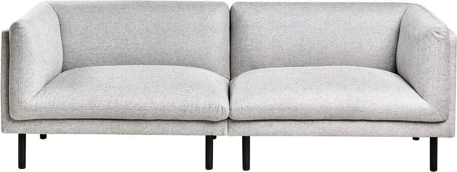 Beliani VORGOD Driezitsbank Lichtgrijs Polyester